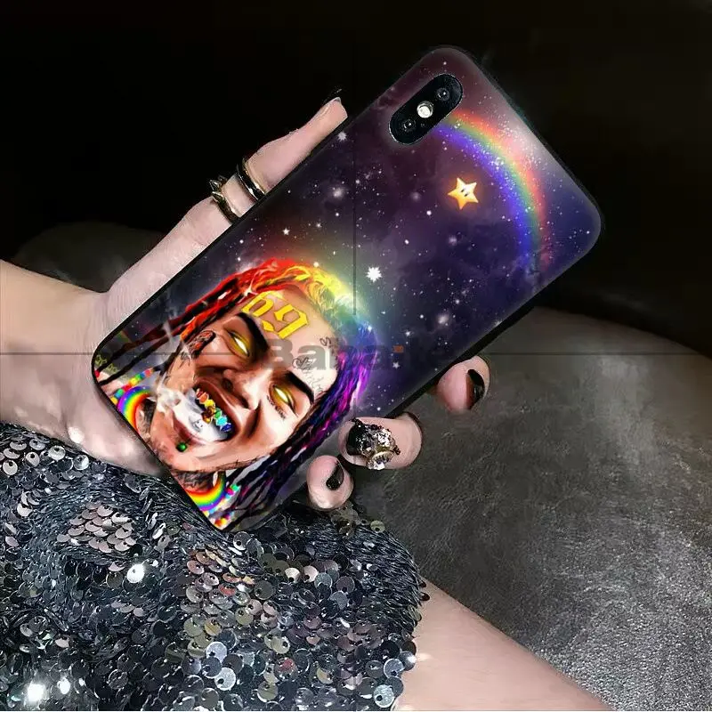 Babaite хип-хоп рэппер Tekashi 69 6ix9ine умный черный мягкий чехол для телефона iPhone X XS MAX 6 6s 7