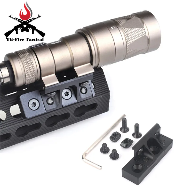 Тактическая Мягкая вспышка с креплением Mlok Keymod поворотное крепление для Surfire M300