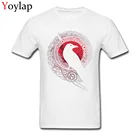 Удивительный дизайн EDDA Bird Viking Valhalla Odin Мужская футболка с круглым вырезом Топ хлопковые футболки классические принты