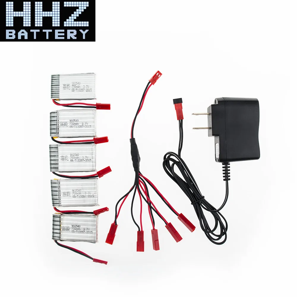 5 шт. аккумуляторы для квадрокоптера 3 7 в 750 мАч|drone battery 3.7v|drone battery1s |