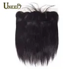Перуанские прямые волосы Uneed, Фронтальная застежка 13x4, Фронтальная застежка от уха до уха с детскими волосами, человеческие волосы Remy, Фронтальная застежка