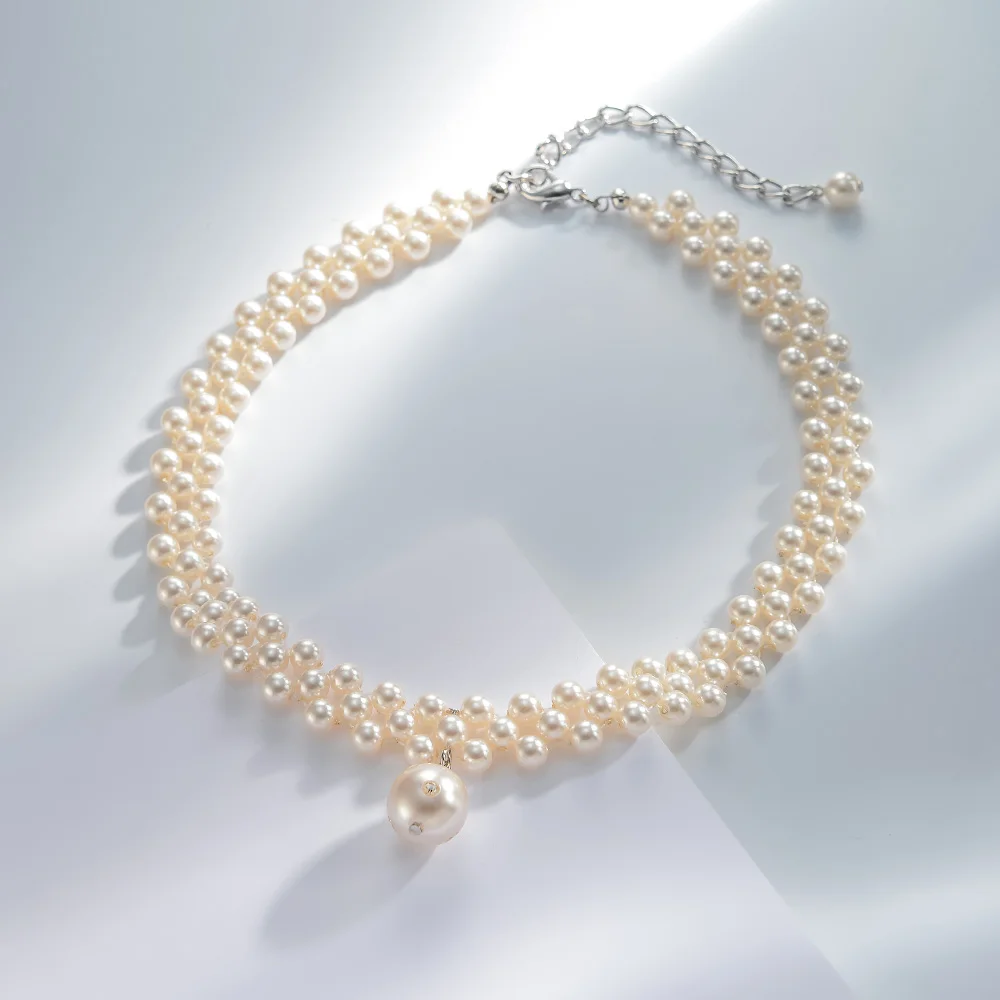 Viennois жемчужное колье ожерелье стразы модное для женщин корейский стиль