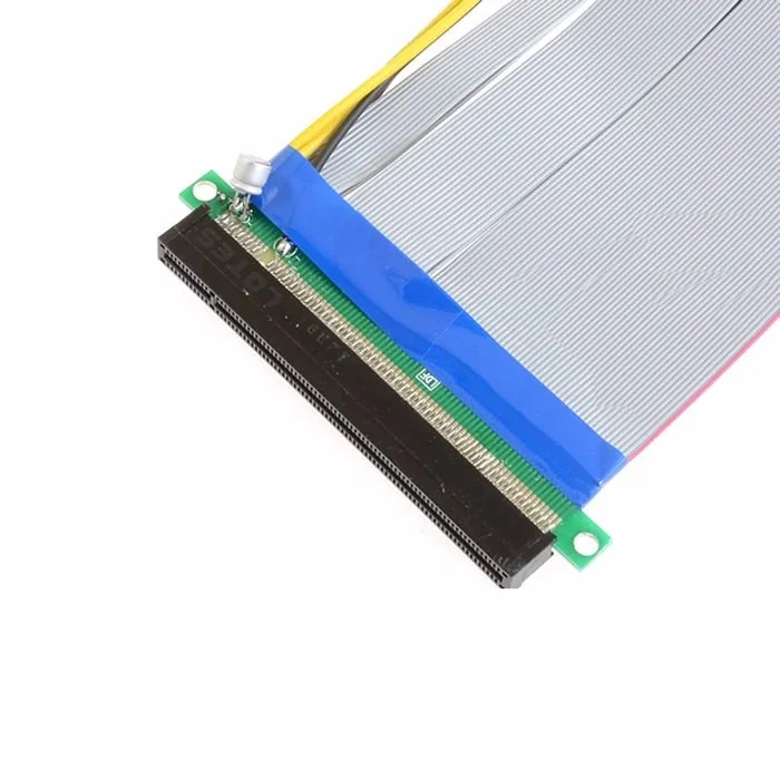 Riser PCI-E x16 pcie pci Express 16X to 16x Extender Card с Molex IDE адаптером питания и ленточным кабелем 20 см