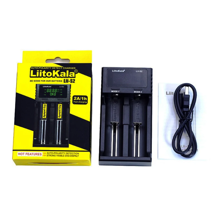 

Liitokala Lii-S2 Lii-500S LCD Battery Charger, charging 18650 3.7V 18350 26650 18350 NiMH lithium battery, smart 18650 charger