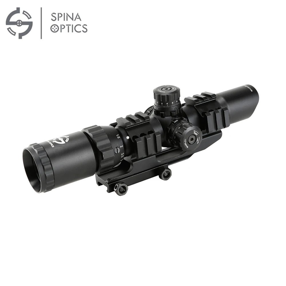 SPINA оптический охотничий прицел 1-4X28 стеклянный тактический с подсветкой RGB |