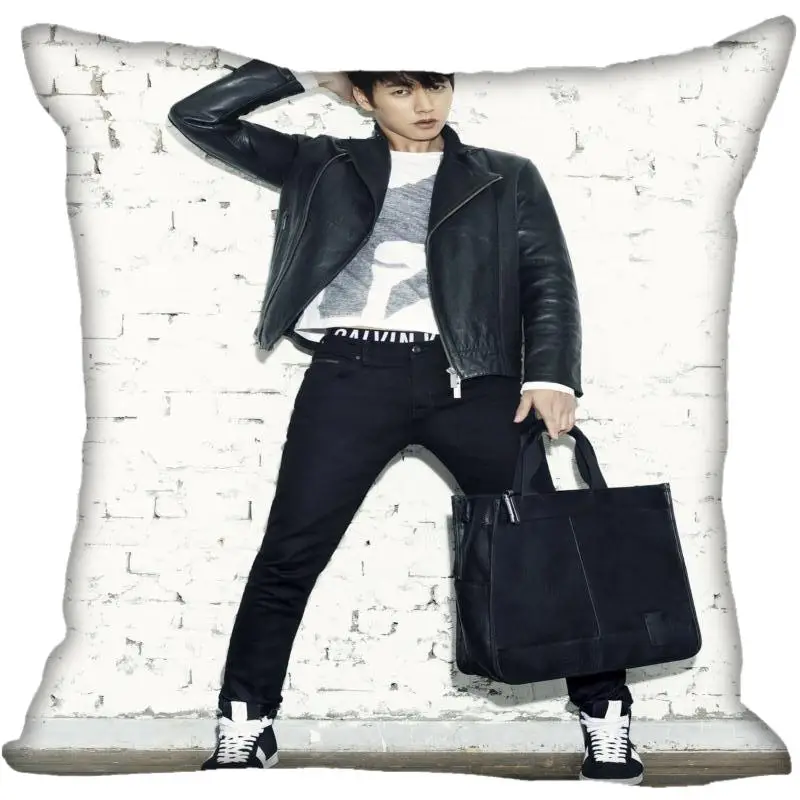 Custom Kpop Park Hae Jin Printed Square silk Pillowcases 40x40cm 35x35cm One Side Satin Pillowcase Logo | Дом и сад