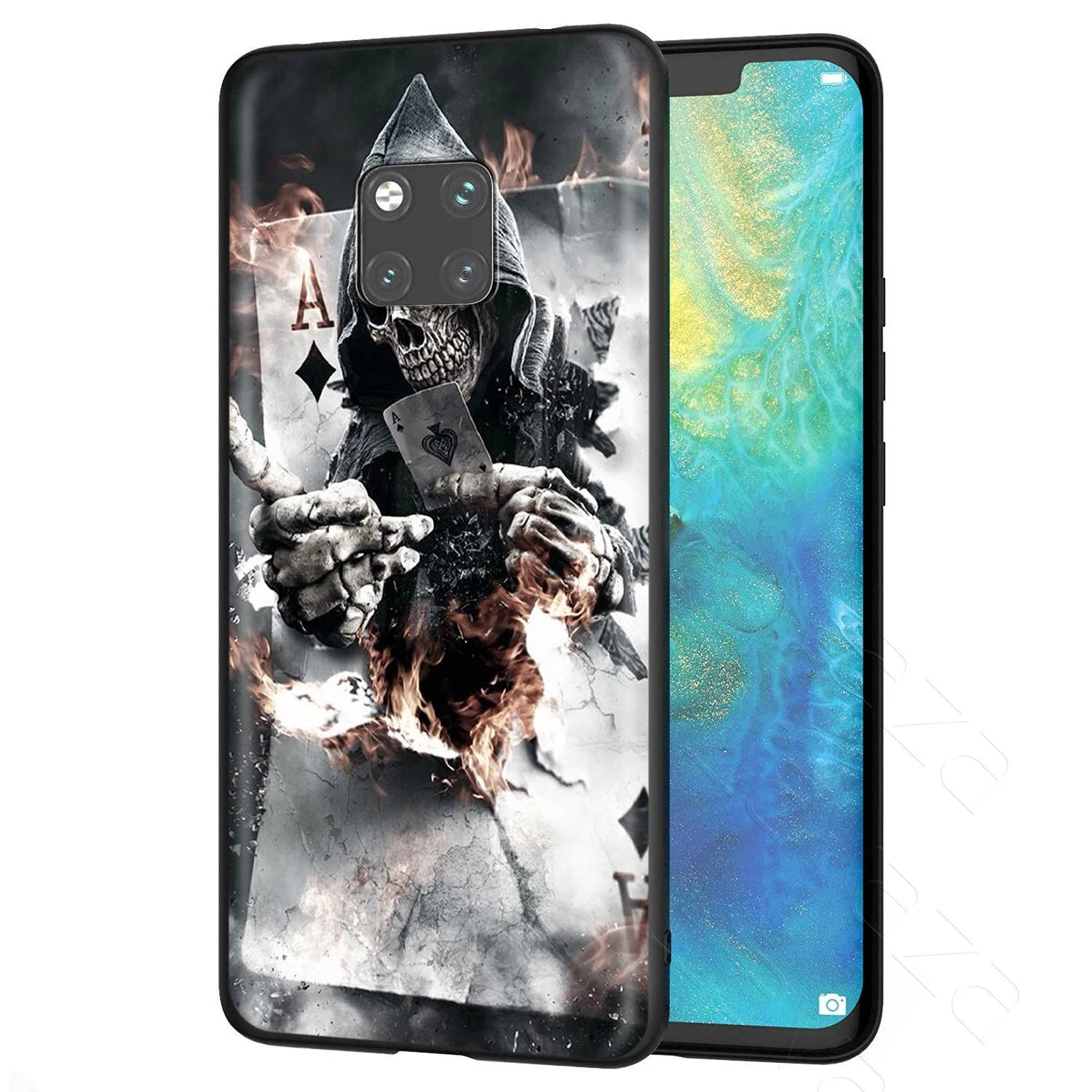 Кожаный чехол с черепами для Huawei Mate 30 20 Honor 6a 7a 7c 7x 8C 8x9 10 Nova 3i 3 Lite Pro Y6 2018 |