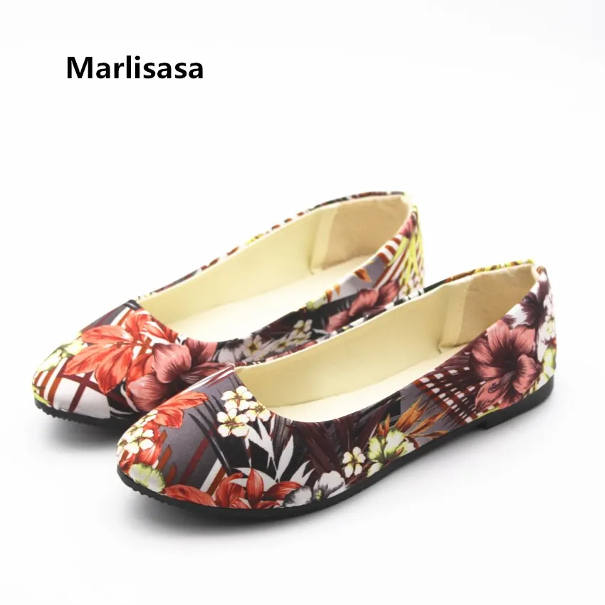 

Marlisasa Women Fashion Light Weight Floral Print Flat Shoes Lady Casual Round Toe Office Shoes Cool Street Shoes Zapatos F684