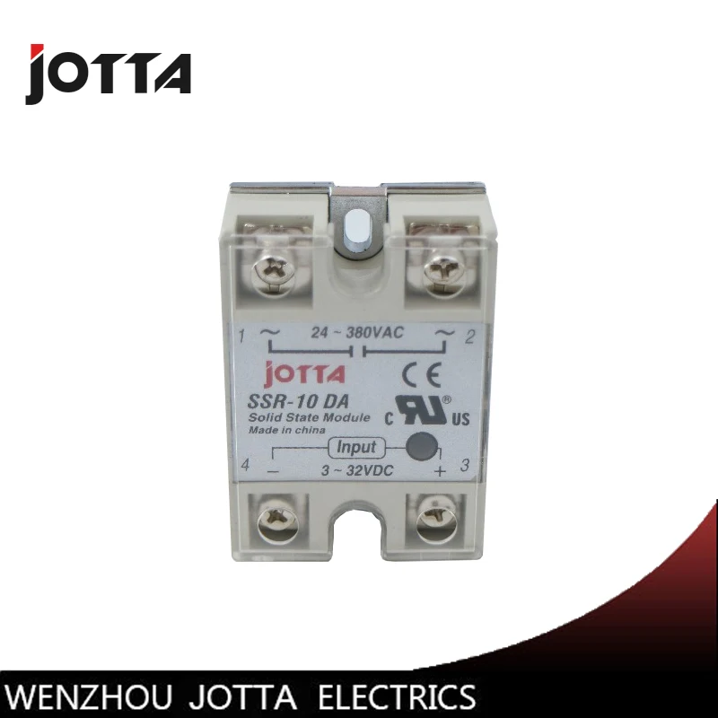 

SSR -10DA DC control AC SSR white shell Single phase Solid state relay