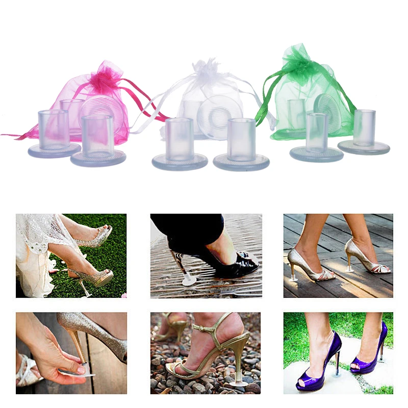 70 Pairs / Lot Heel Protectors High Heeler Antislip Silicone Latin Stiletto Dancing Shoes Covers Heel Stoppers For Wedding Party