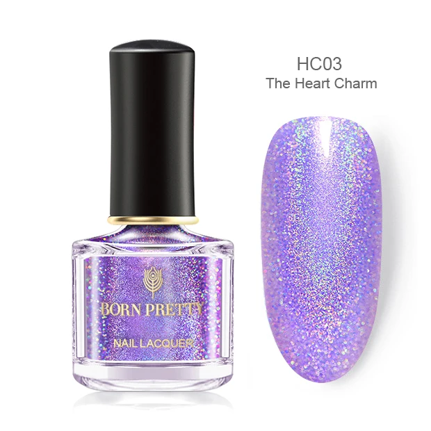 BP-HC03 Born pretty, голографическая лак для ногтей, розовый блеск, Мерцающая Лазерная Голография, лак для ногтей, цветной, сделай сам, дизайн, 6 мл, лак для ногтей - Цвет: BP-HC03