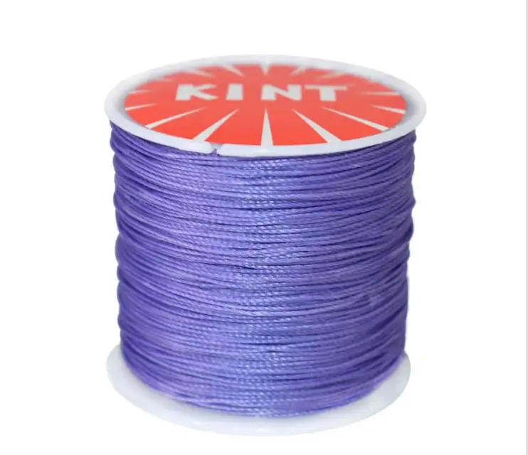 light purple 1 рулон, прочная вощеная нить, хлопковый шнур, ремешок, ручная строчка, нить для кожи, инструмент для рукоделия, материал, аксессуары - Цвет: light purple
