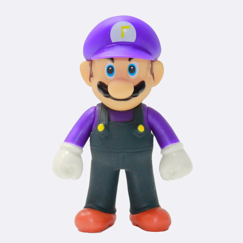 purple hat mario 13 см Super Mario Bros Bowser Luigi Koopa Йоши Марио уарио производитель Odyssey Donkey Kong Toad ПВХ Фигурки Модели кукол игрушки - Цвет: purple hat mario