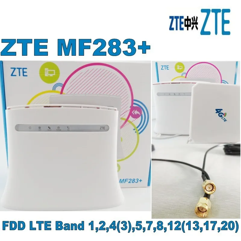 Wi Fi роутер CPE ZTE MF283 + 4G LTE включая антенну 35DBI Gain Mimo хорошая цена антенна большого