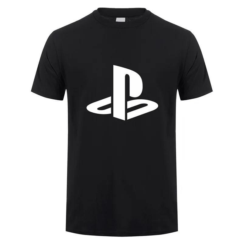 Black Футболка Playstation летняя хлопковая забавная футболка с короткими рукавами Мужская футболка футболки LH-083 - Цвет: Black