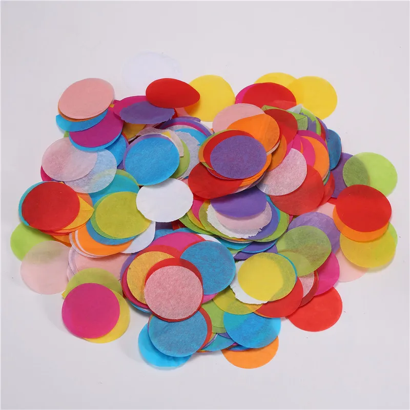 Партия 1000 2 5 см/1 дюйм круглая форма Свадебная распылительная бумага конфетти