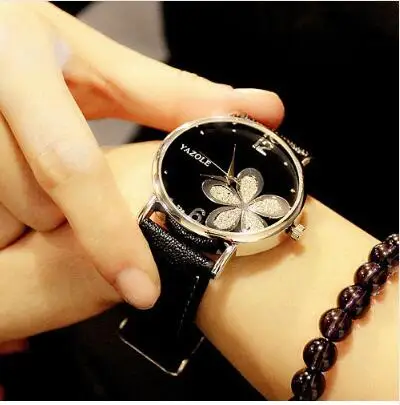 Женские наручные часы YAZOLE брендовые кварцевые с цветами Relogio Feminino 2019 | Наручные