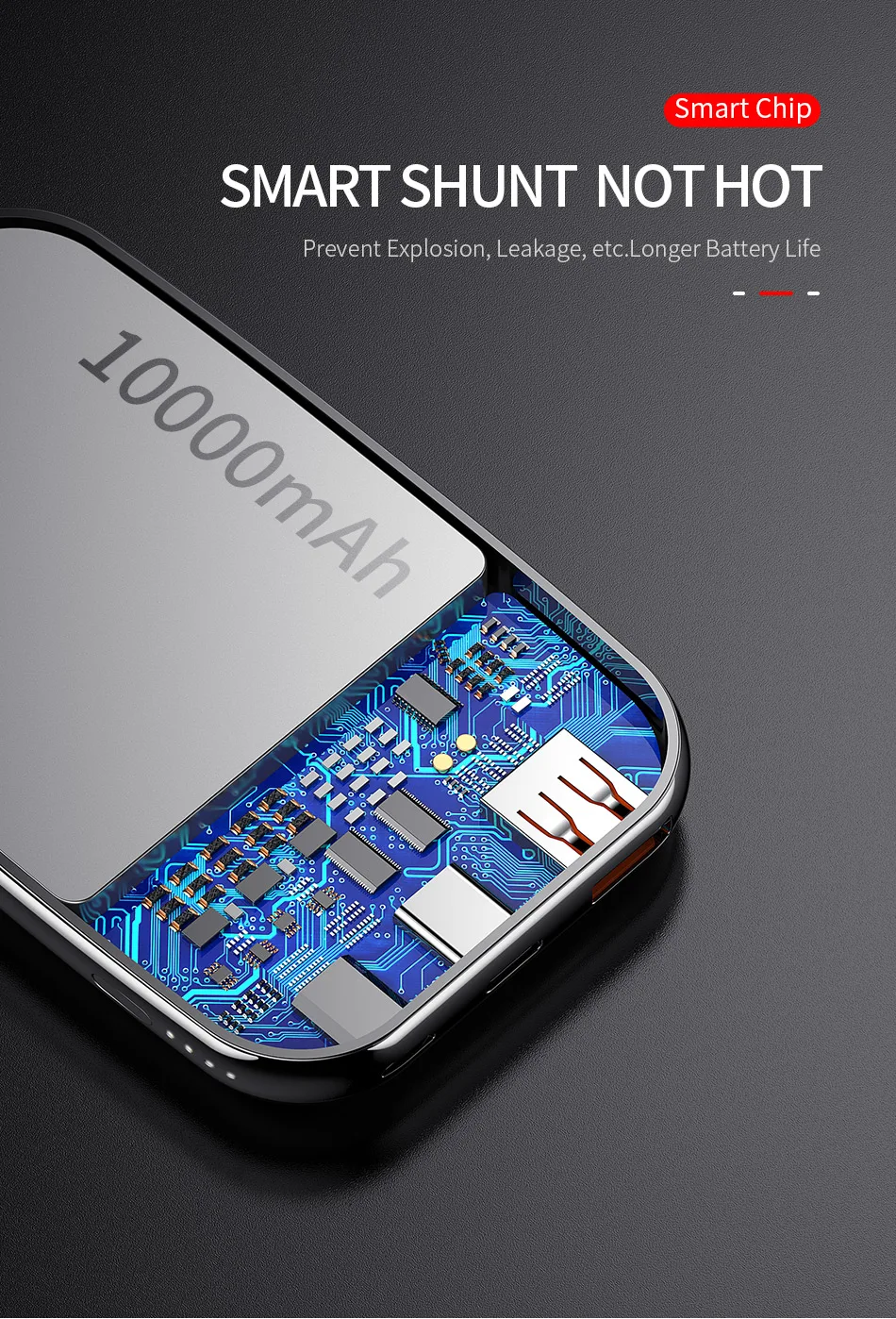 ROCK type C PD QC 3,0 внешний аккумулятор 10000 мАч внешний мини-аккумулятор USB PD Быстрая зарядка внешний аккумулятор для iphone XS X samsung