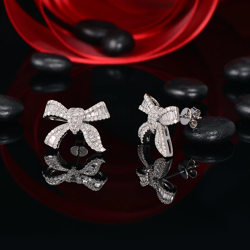 585 CTW серьги из белого золота с натуральными бриллиантами 14K/|Серьги-подвески| |
