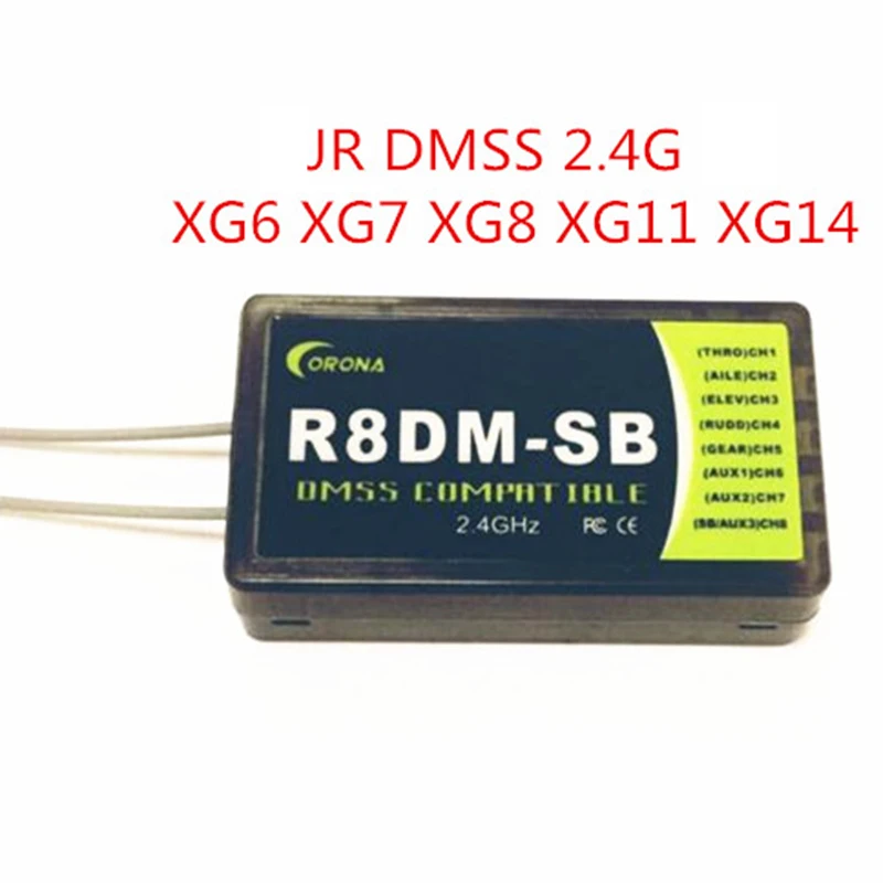 CORONA 2 4 ГГц R8DM SB приемник спутникового приемника с квадрокоптера RC JR смтн XG6 XG7 XG8 XG11