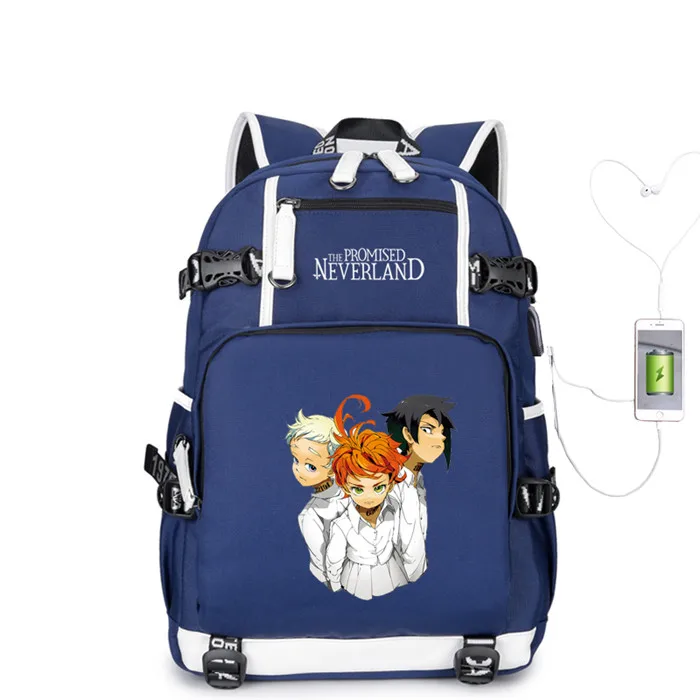12 Обещанный рюкзак для ноутбука Neverland с зарядкой через usb, Норман Эмма, женский рюкзак, холщовые школьные сумки, большой рюкзак для книг, рюкзак для путешествий - Цвет: 12