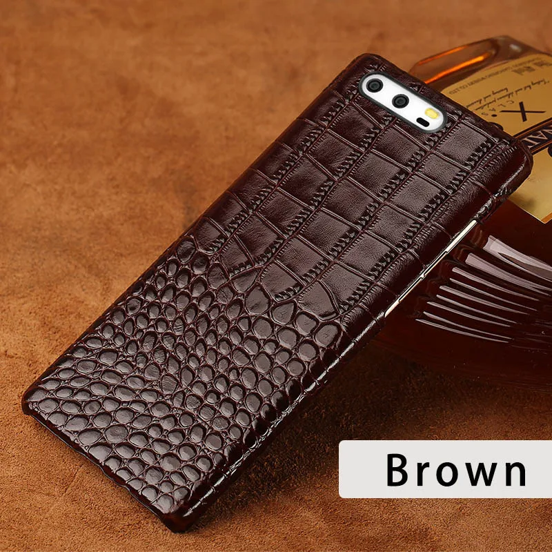Brown Чехол для телефона для huawei mate 10 20 lite P10 P20 lite Pro Чехол с текстурой крокодила чехол для Honor 7X8X9 10 V20 P Smart Back Cover - Цвет: Brown