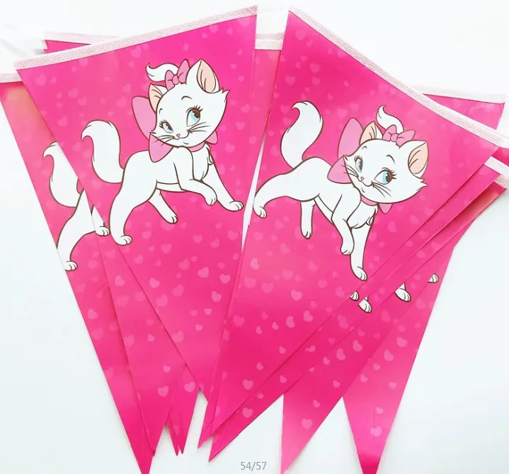 10pcs per set Набор украшений для детского дня рождения с изображением кошки Диснея Marie, принадлежности для тематической вечеринки, семейные вечерние скатерти для душа, вечерние принадлежности - Цвет: 10pcs per set