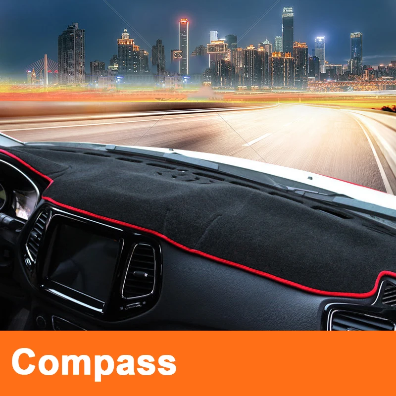

Подходит для Jeep Compass 2017, накладка на приборную панель автомобиля, коврик для приборной панели, защита для ковра