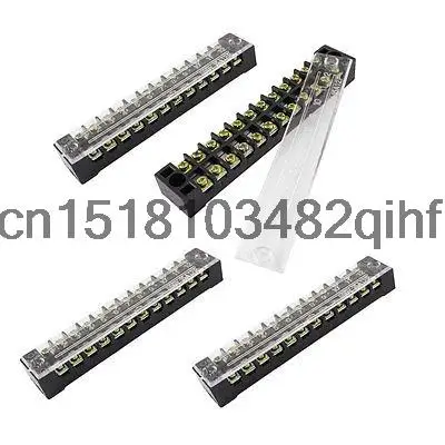 

4 Pcs 600V 15A 12-Position Screw Electric Barrier Terminal Block Cable Connector