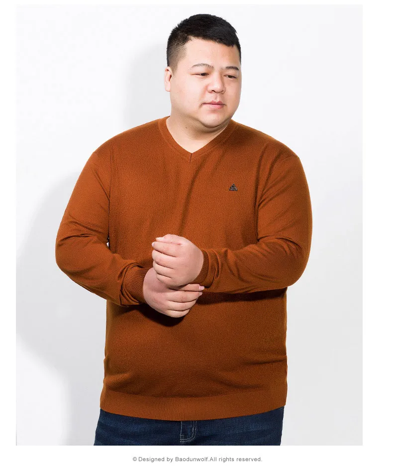 10XL 8XL 6XL 5XL 4XL мужской модный свитер смешанных цветов мужской свободный свитер с v-образным вырезом и длинными рукавами