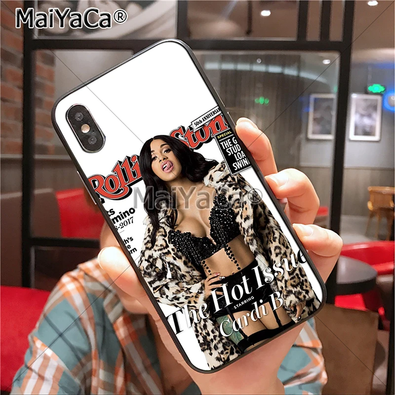 Cardi B геометрический узор чехол для мобильного телефона iphone 11 12 Pro 6S 6plus 7 7plus 8 8Plus X 5