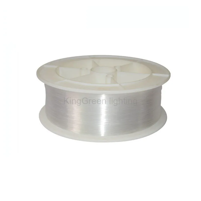 Блестящий пластиковый оптоволоконный кабель диаметром 1 мм 1500 м/рулон для украшения внутреннего и наружного