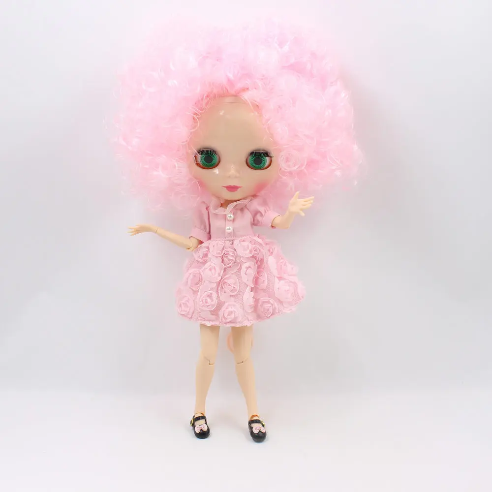 Кукла Blyth ICY DBS розовые маленькие кудрявые волосы с большими волосами шарнирные