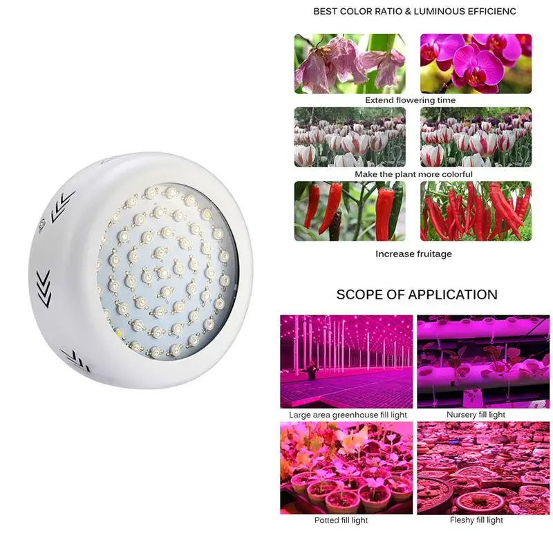 

LED Plant Grow Light Full Spectrum UV Growth Light Indoor Hydroponic plants and Soil Culture Plant Greenhouse Supplementary Lamp