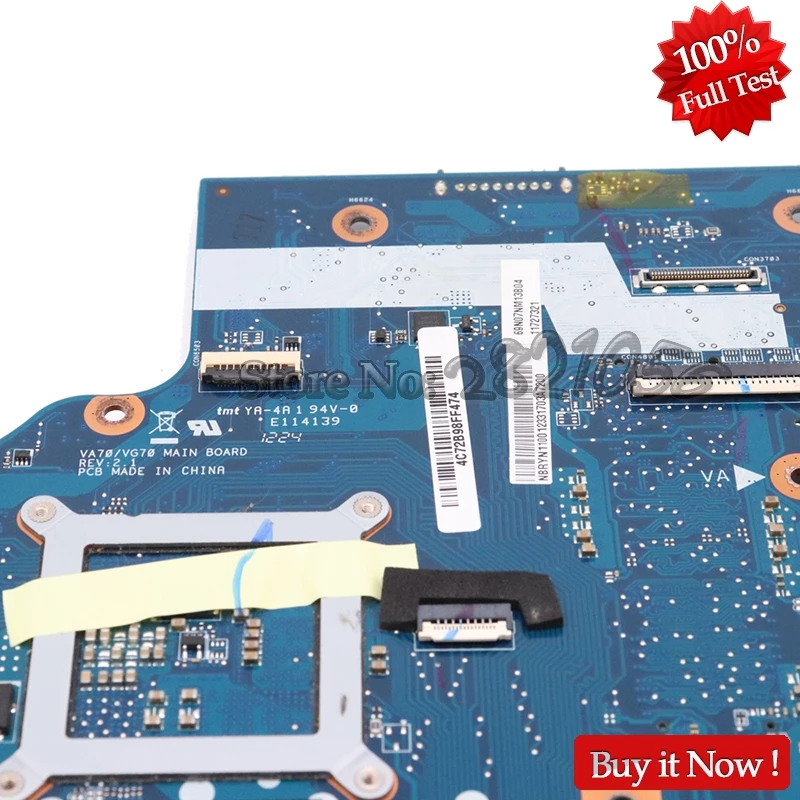 Материнская плата NOKOTION для ноутбуков Acer asipree материнская NBRYN11001 VA70 VG70 rev 2 1 HM77 DDR3