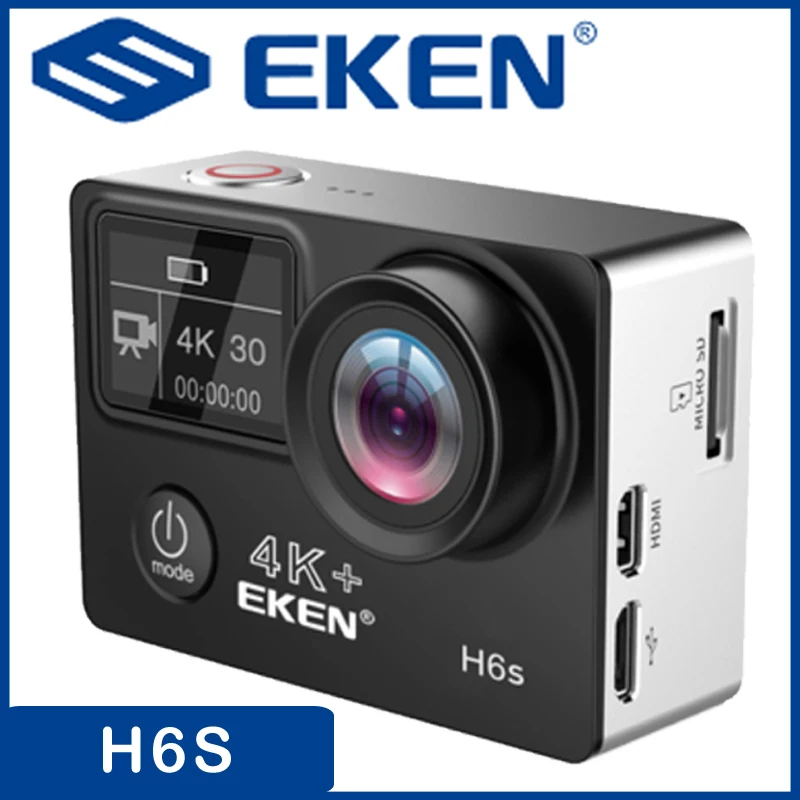 Экшн камера EKEN H6s Ultra HD 4K 14 МП водонепроницаемая Спортивная с дистанционным