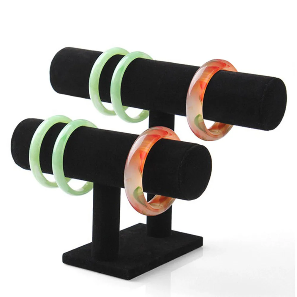 Подставка-держатель для ювелирных изделий черный бархатный держатель хранения