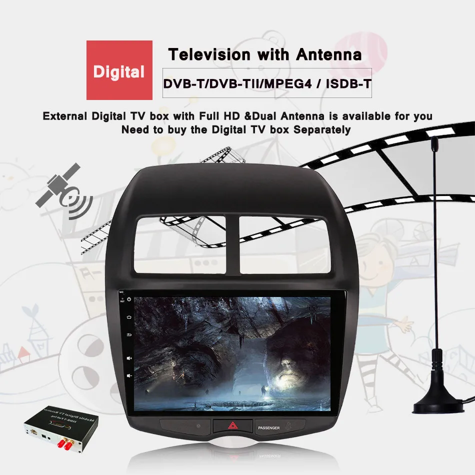 Автомобильный GPS плеер 10 2 &quotandroid Octa Core для Mitsubishi ASX 10-2017 DVD с 4G 64G стерео радио аудио