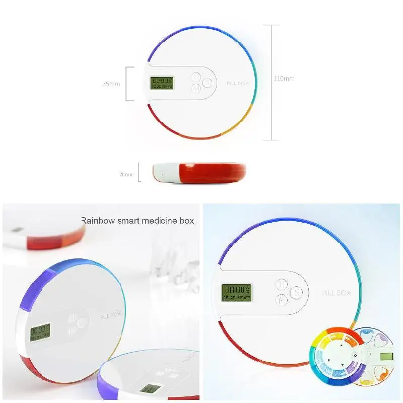 2019 Pill Storage Box Medicine Case Timing Reminder Alarm 7 Day Container Portable for Travel DC88 | Красота и здоровье