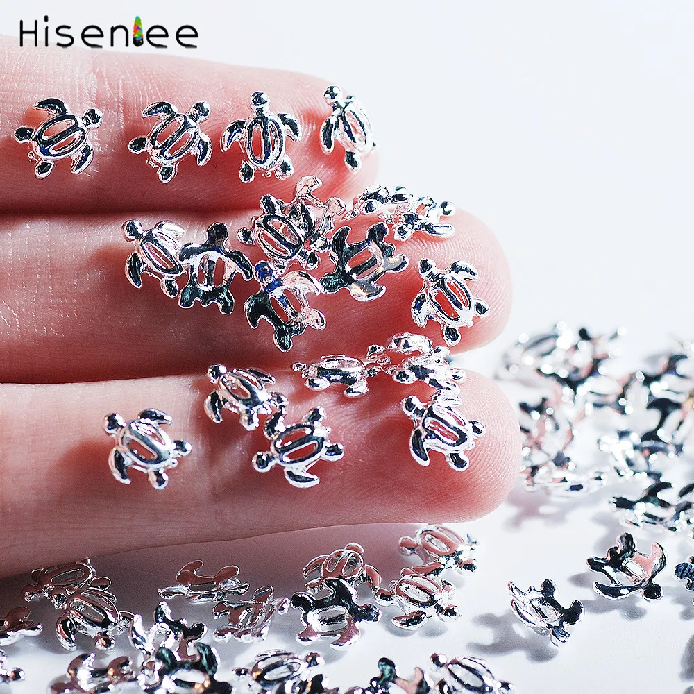 

3D High Quality Punk Style Silver Turtle Shape Rivet Design Fashion High Quality For Nail Art DIY Jewelry Accessories Decoration