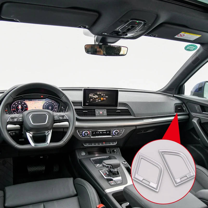 Для Audi Q5 FY 2018 ABS аксессуары для интерьера лицевая сторона Кондиционер Vent накладка