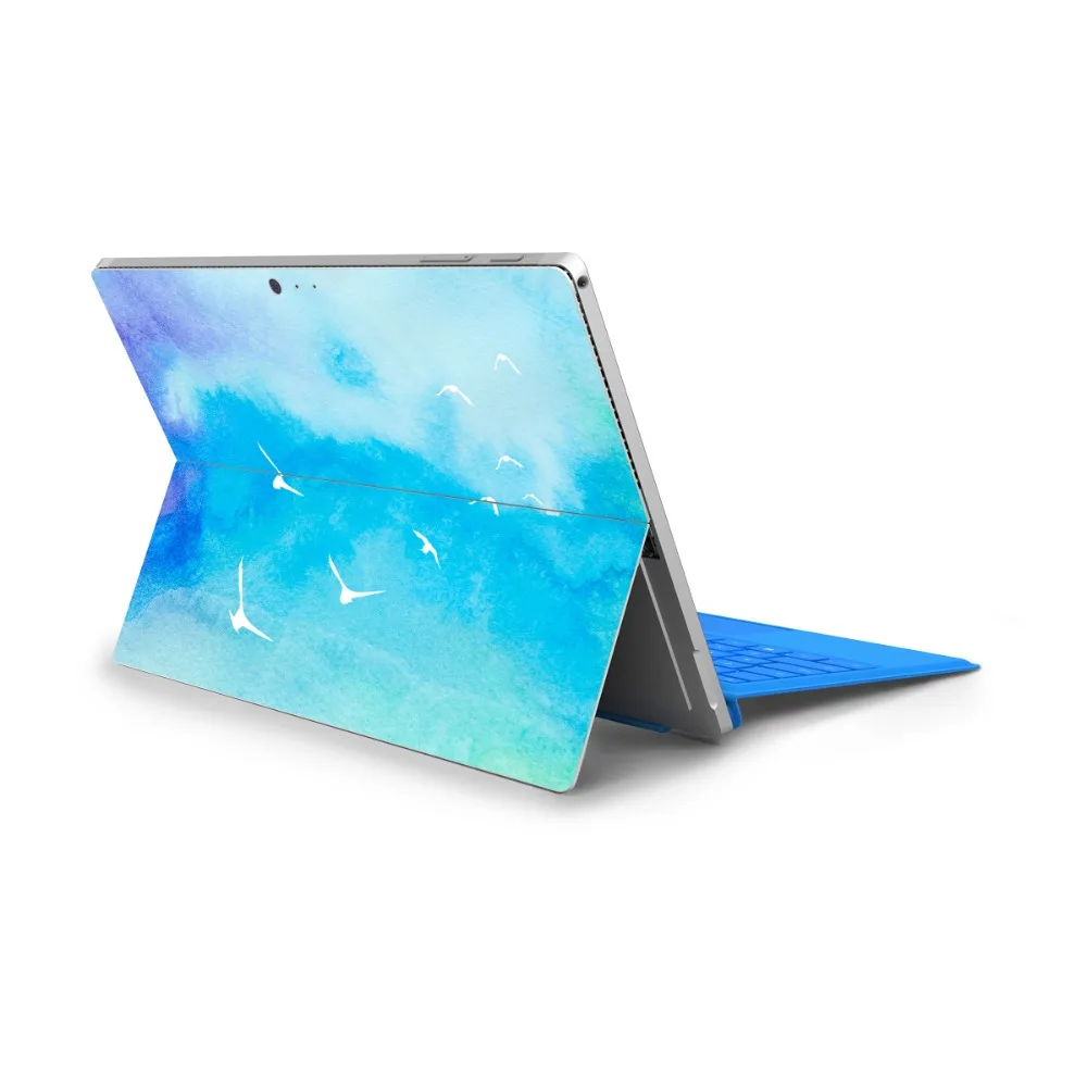 Синий Стиль масляной живописи наклейки для ноутбука для microsoft Surface Pro 6 Pro 5 задняя крышка ПВХ Виниловая Наклейка Наклейки для Surface Pro 4