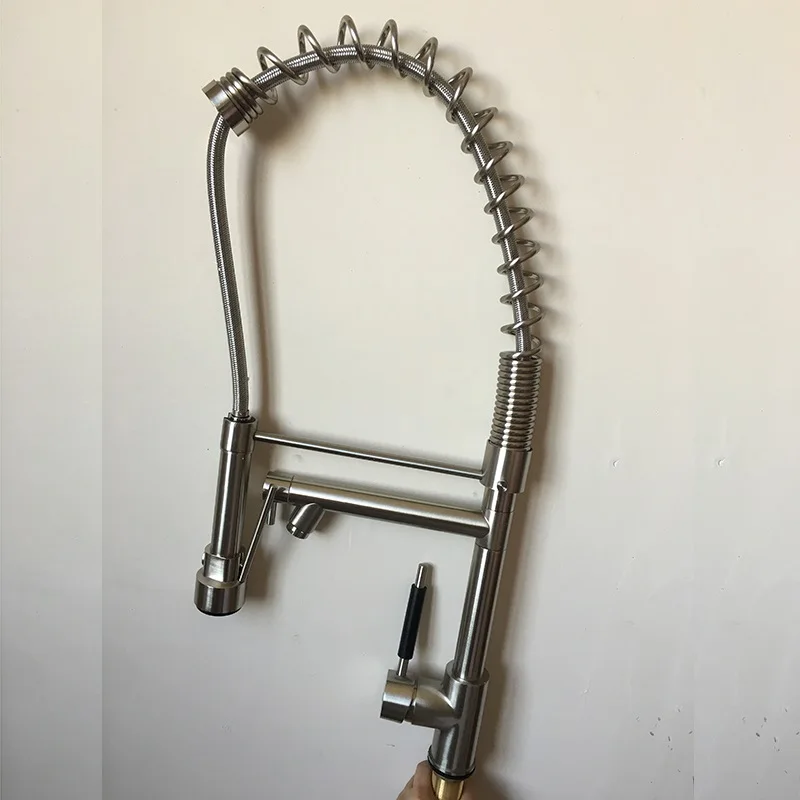 Оптом и в розницу! Матовый никелевый кухонный смеситель. Краны с пружиной.