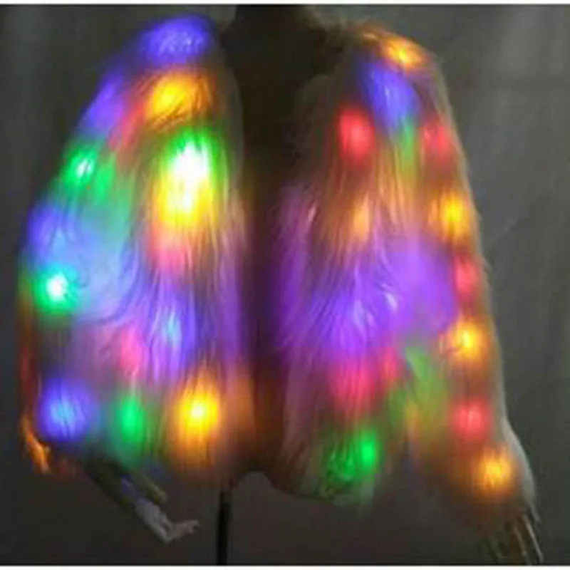 Высокая имитация меха пальто Сценические костюмы женский костюм Рождественская