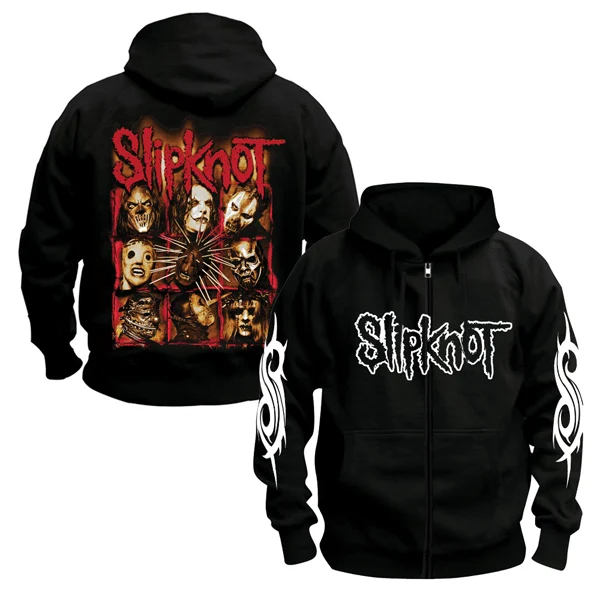 Bloodhoof SLIPKNOT Толстовка тяжелый металл жесткий рок музыка панк Тур концертный Черный хлопок Толстовка Азиатский размер - Цвет: 3