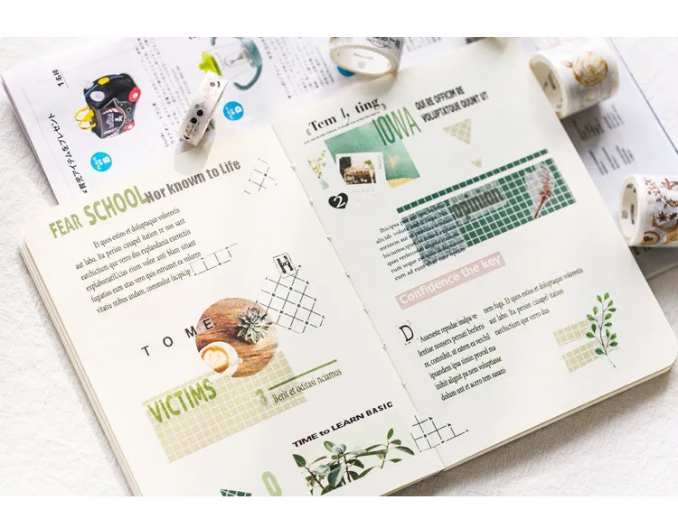 5 шт./кор. INS простой серии дневник декоративная лента Washi Скрапбукинг DIY Стикеры клейкая лента изоляционная лента канцелярские принадлежности