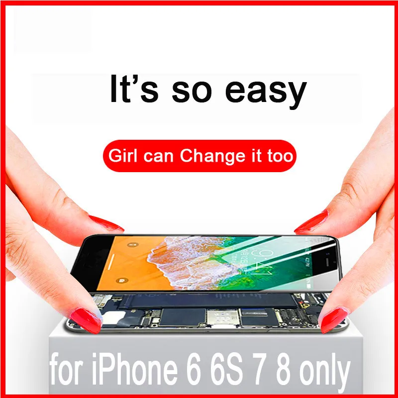 100% протестированный ЖК-экран для iPone 6 6S сменный экран 7 8 Ekran 4 дюйма черный белый с
