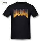 100% чистый хлопок для мужчин Doom футболка крутая игра для Модные мужские футболки оптовая продажа