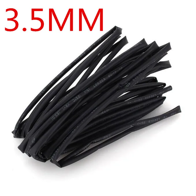 Черная термоусадочная трубка высокого качества 5 метров диаметр усадки 3 мм|heat