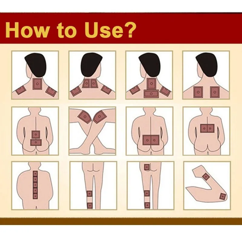 8 ярких обезболивающих пластырей вьетнамская красная мазь наклейки для снятия